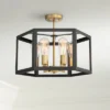 Possini Euro Design Beni Industrial Modern Farmhouse Ceiling Light Semi Flush Mount Fixture 20" Wide Antique Bronze Gold 6-Light For Bedroom Kitchen -Target Lighting Store GUEST 01466c6b dd5b 44c4 9d71 d159c33f717e