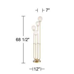 Possini Euro Design Mid Century Modern Glam Style Floor Lamp 4-Light LED 68.5" Tall Warm Gold Glass Globe Shade For Living Room House Uplight -Target Lighting Store GUEST 018f9df5 a70c 42d3 91a0 56816ed1480f