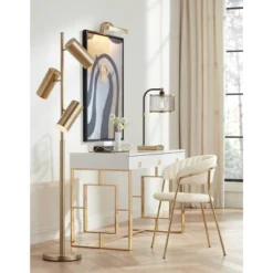 Possini Euro Design Canasta Trac Modern Tree Floor Lamp 67" Tall Satin Brass 3-Light Adjustable Metal Shade For Living Room Reading Bedroom Office -Target Lighting Store GUEST 01cac7ca 2185 4889 a4ea 3c80995a2377