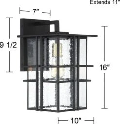 Possini Euro Design Arley Modern Outdoor Wall Light Fixture Black Geometric Frame 16" Seedy Glass For Post Exterior Barn Deck House Porch Yard Patio -Target Lighting Store GUEST 03970ad3 d4b9 4e6f 84b0 7966db0c0555