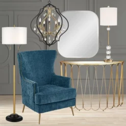 Possini Euro Design Bailey Rounded Corner Rectangular Vanity Wall Mirror Modern Beveled Brushed Gold Frame 27" Wide For Bathroom Bedroom Home Office -Target Lighting Store GUEST 0409c8fd 3036 4697 bba4 1d470cb48e19