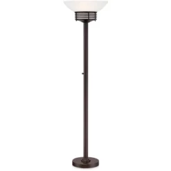 Possini Euro Design Light Blaster Modern Torchiere Floor Lamp 72 1/2" Tall Warm Bronze LED White Frosted Glass Bowl Shade For Living Room Bedroom Home -Target Lighting Store GUEST 044fa56b bd09 4af5 a6cf 06424a08986e
