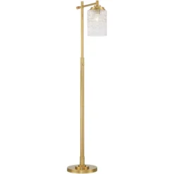 Possini Euro Design Kinsey Modern Downbridge Floor Lamp 67" Tall Warm Brass Metal Stone Pattern Glass Shade For Living Room Reading Bedroom Office -Target Lighting Store GUEST 04fcb54f 8f9c 40c0 befd 7eac12bb7433