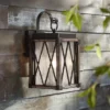 Possini Euro Design Brawley Rustic Industrial Outdoor Wall Light Fixture Bronze Wood Grain 13 1/2" Clear Seedy Glass For Post Exterior Barn Deck House -Target Lighting Store GUEST 057ceb69 790b 4707 a060 cc178c463e04