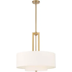 Possini Euro Design Sundry Warm Brass Pendant Chandelier 24" Wide Modern Double Drum Shades 4-Light Fixture For Dining Room House Foyer Kitchen Island 6 Possini Euro Design Sundry Warm Brass Pendant Chandelier 24" Wide Modern Double Drum Shades 4-Light Fixture For Dining Room House Foyer Kitchen Island -Target Lighting Store GUEST 08910e51 30b2 43c2 b576 d65de6e7ce98