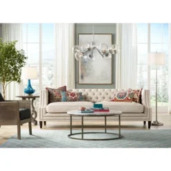 Possini Euro Design Roxie Modern Floor Lamp Standing 65 1/2" Tall Brushed Nickel Sheer Linen Double Drum Shade For Living Room Bedroom Office House 7 Possini Euro Design Roxie Modern Floor Lamp Standing 65 1/2" Tall Brushed Nickel Sheer Linen Double Drum Shade For Living Room Bedroom Office House -Target Lighting Store GUEST 08929d60 e93f 45c5 b9a9 a1bd28b63482