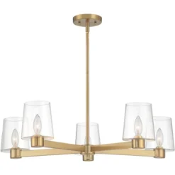 Possini Euro Design Satiny Gold Pendant Chandelier 27 1/4" Wide Modern Clear Glass Shades 5-Light Fixture For Dining Room House 3 Possini Euro Design Satiny Gold Pendant Chandelier 27 1/4" Wide Modern Clear Glass Shades 5-Light Fixture For Dining Room House -Target Lighting Store GUEST 0a12ef60 a05f 4b14 b26d c11226a334c4