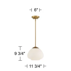 Possini Euro Design Orilla Brass Mini Pendant Light 11 3/4" Wide Mid Century Modern White Opal Glass Shade For Dining Room House Foyer Kitchen Island -Target Lighting Store GUEST 0b036018 f0cd 4ca0 80d3 03090efdf1b6