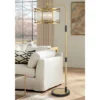 Possini Euro Design Modern Arc Floor Lamp 66" Tall Warm Gold Matte Black 4-Light Frosted Rain Pattern Glass For Living Room House -Target Lighting Store GUEST 0be4b472 19c9 462f ad48 d0dd3c8220b0
