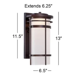 Possini Euro Design Theola Modern Outdoor Wall Light Fixture Bronze LED 12 3/4" Etched Glass Shade For Post Exterior Barn Deck House Porch Yard Patio -Target Lighting Store GUEST 0c8cf403 fde1 46cc 9106 c2ffc2cb7f77