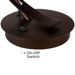 Possini Euro Design Modern Desk Lamps Set Of 2 With USB Port 22 1/2" High Bronze LED Clear Seeded Glass Shade For Bedroom Office -Target Lighting Store GUEST 0ff4c6b4 a5f4 47c0 94cc 5397bebfb4f5