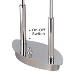 Possini Euro Design Charles Street Modern Desk Lamp 23" High Chrome Satin Nickel Frosted Slump Glass Shade For Bedroom Living Room Bedside Nightstand -Target Lighting Store GUEST 10dff3e6 babf 4595 a29a 0f9e4c77d985