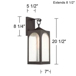 Possini Euro Design Tyne Modern Outdoor Wall Light Fixture Bronze 20 1/2" Seedy Glass For Post Exterior Barn Deck House Porch Yard Posts Patio Home -Target Lighting Store GUEST 12839ca8 a9a2 4513 bec8 5cd2eb36f7a2