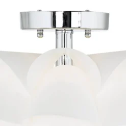 Possini Euro Design Modern Ceiling Light Semi Flush Mount Fixture 15 3/4" Wide White Flower For Bedroom Kitchen Living Room Hallway Bathroom House -Target Lighting Store GUEST 14dddc29 131d 41ce a5d9 163df72c1091