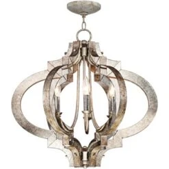 Possini Euro Design Ornament Aged Silver Gold Bronze Chandelier 23 1/4" Wide Industrial 6-Light Fixture For Dining Room Foyer Kitchen Island Entryway -Target Lighting Store GUEST 1810b162 e47a 4e97 a951 6c12946bb65e