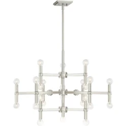 Possini Euro Design Marya Brushed Nickel Chandelier 32" Wide Modern 24-Light Fixture For Dining Room House Foyer Kitchen Island Entryway Bedroom Home -Target Lighting Store GUEST 1ae79230 9627 452a 9963 849cebfee7eb