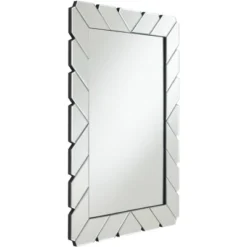 Possini Euro Design Prandini Rectangular Vanity Wall Mirror Modern Beveled Mirrored Glass Tile Frame 28" Wide For Bathroom Bedroom Home House Entryway -Target Lighting Store GUEST 1fa62c75 71da 44fa b332 e910f43f193a