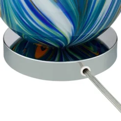 Possini Euro Design Pablo 27" Tall Modern Table Lamp Table Top Dimmer Blue Art Glass Single Living Room Bedroom Bedside Nightstand House White Shade 5 Possini Euro Design Pablo 27" Tall Modern Table Lamp Table Top Dimmer Blue Art Glass Single Living Room Bedroom Bedside Nightstand House White Shade -Target Lighting Store GUEST 23e32f2c e0ab 40e1 819f 00efcd356839