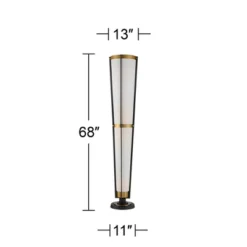 Possini Euro Design Mid Century Modern Torchiere Lamp 4-Light 68" Tall Antique Brass Off White Linen Cone Shade Living Room Office Uplight -Target Lighting Store GUEST 2546a9df b05c 4171 ace1 8bbe40c1f0c0