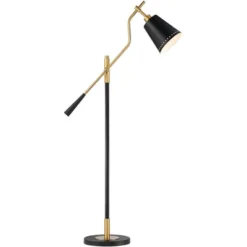 Possini Euro Design Modern Pharmacy Floor Lamp 54" Tall Matte Black Warm Gold Adjustable Metal Shade For Living Room Reading House 6 Possini Euro Design Modern Pharmacy Floor Lamp 54" Tall Matte Black Warm Gold Adjustable Metal Shade For Living Room Reading House -Target Lighting Store GUEST 25e34b54 65ac 4d1b b9d0 e44ee11b1b12
