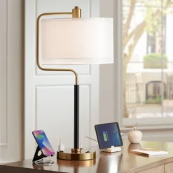 Possini Euro Design Possini Euro Carlyle USB Port And Outlet Modern Desk Lamps Set Of 2 -Target Lighting Store GUEST 27b8b40a 1418 4e83 a4cb 9e02060085ea