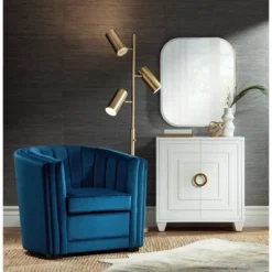 Possini Euro Design Bailey Rounded Corner Rectangular Vanity Wall Mirror Modern Beveled Brushed Gold Frame 27" Wide For Bathroom Bedroom Home Office -Target Lighting Store GUEST 27ddb410 ce6e 4028 b189 e96902bc6090