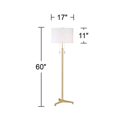 Possini Euro Design Encino Modern Tripod Floor Lamp Standing 60" Tall Brass Gold Metal Off White Fabric Drum Shade for Living Room Bedroom Office Home Possini Euro Design Encino Modern Tripod Floor Lamp Standing 60" Tall Brass Gold Metal Off White Fabric Drum Shade For Living Room Bedroom Office Home -Target Lighting Store GUEST 2804ff2d 7ac0 49c6 b869 7723a1d7e825
