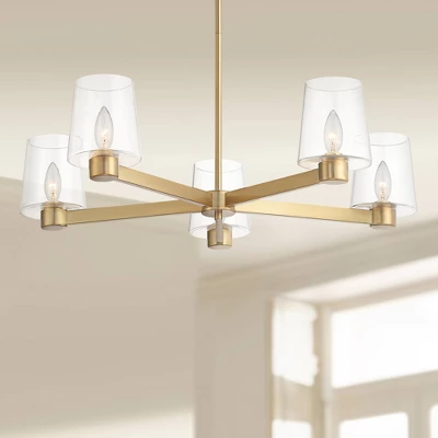 Possini Euro Design Satiny Gold Pendant Chandelier 27 1/4" Wide Modern Clear Glass Shades 5-Light Fixture for Dining Room House Possini Euro Design Satiny Gold Pendant Chandelier 27 1/4" Wide Modern Clear Glass Shades 5-Light Fixture For Dining Room House -Target Lighting Store GUEST 284dccb8 19a0 4a5a 868f a3089a7a6c55