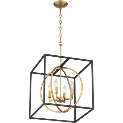 Possini Euro Design Black Warm Brass Cage Foyer Pendant Chandelier 16 1/2" Wide 4-Light Mid Century Modern for Dining Room House Possini Euro Design Black Warm Brass Cage Foyer Pendant Chandelier 16 1/2" Wide 4-Light Mid Century Modern For Dining Room House -Target Lighting Store GUEST 28ea49df ca47 49e3 a1cf 824e7d8c91a0