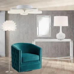 Possini Euro Design Modern Floor Lamp 63" Tall Brushed Steel White Orb Petal Flower Shade Dimmable For Living Room Reading Bedroom Office -Target Lighting Store GUEST 2ad11e22 a140 4b2e 91fb 09c0173afa4b