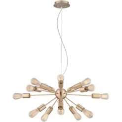 Possini Euro Design Hemingson Gold Large Chandelier 33" Wide Modern Sputnik 12-Light LED Fixture For Dining Room House Foyer Kitchen Island Entryway -Target Lighting Store GUEST 2c98b409 e6fb 45a0 aadb 8881a0a00519