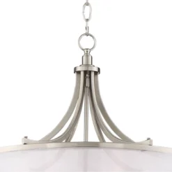 Possini Euro Design Nor Brushed Nickel Pendant Chandelier 23" Wide Modern Double White Organza Shade 6-Light Fixture For Dining Room Kitchen Island -Target Lighting Store GUEST 2f5c0868 66c9 41ba a1f8 920e9fb342f5
