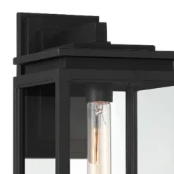 Possini Euro Design Atkins Modern Outdoor Wall Light Fixture Matte Black 14 1/4" Clear Glass For Post Exterior Barn Deck House Porch Yard Posts Patio -Target Lighting Store GUEST 3072da55 4201 4c4d acf1 ea16939e79a2