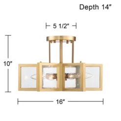 Possini Euro Design Casa Star Modern Ceiling Light Semi Flush Mount Fixture 16" Wide Warm Brass 6-Light Clear Glass For Bedroom Kitchen Living Room -Target Lighting Store GUEST 3096f3de 9903 4683 a36c 3665cbf38543