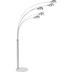 Possini Euro Design Infini Mid Century Modern Arc Floor Lamp 78" Tall Chrome 5 Light Swivel Dome Shades For Living Room Reading Bedroom Office House -Target Lighting Store GUEST 33d7e1f3 ae7a 4f7e a423 3ed8e1218a84