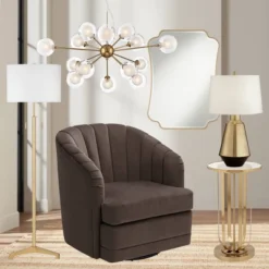 Possini Euro Design Spheres Antique Brass Chandelier 30" Wide Mid Century Modern Sputnik Glass Shade 15-Light Fixture For Dining Room Kitchen Island -Target Lighting Store GUEST 372a49d3 a592 44b3 885d c5ae57a718c8