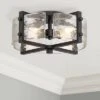 Possini Euro Design Adri Modern Ceiling Light Flush Mount Fixture Black 16 1/2" Wide Black 4-Light Textured Glass For Bedroom Kitchen Living Room Home -Target Lighting Store GUEST 37893362 2781 45a3 9fc4 22c6b9dc3631