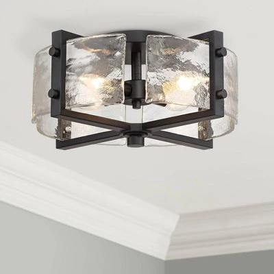 Possini Euro Design Adri Modern Ceiling Light Flush Mount Fixture Black 16 1/2" Wide Black 4-Light Textured Glass for Bedroom Kitchen Living Room Home Possini Euro Design Adri Modern Ceiling Light Flush Mount Fixture Black 16 1/2" Wide Black 4-Light Textured Glass For Bedroom Kitchen Living Room Home -Target Lighting Store GUEST 37893362 2781 45a3 9fc4 22c6b9dc3631