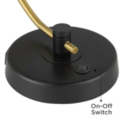 Possini Euro Design Modern Mid Century Desk Lamp 28 1/2" Tall Warm Gold Black With Dual USB Charging Ports For Bedroom Living Room Office Reading Home -Target Lighting Store GUEST 37d827a2 bca5 4123 ad36 397ef850feaf