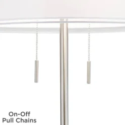 Possini Euro Design Roxie Modern Floor Lamp Standing 65 1/2" Tall Brushed Nickel Sheer Linen Double Drum Shade For Living Room Bedroom Office House 3 Possini Euro Design Roxie Modern Floor Lamp Standing 65 1/2" Tall Brushed Nickel Sheer Linen Double Drum Shade For Living Room Bedroom Office House -Target Lighting Store GUEST 383904e5 a456 401c a5e7 cce634bb3128