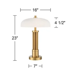 Possini Euro Design Possini Euro® Granview Desk Lamp With Glass Shade And Dual USB Ports -Target Lighting Store GUEST 3d169126 e3ca 444a 8f37 434f85771db4