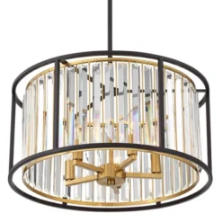 Possini Euro Design Milne Bronze Gold Drum Pendant Chandelier 20" Wide Modern Crystal 5-Light Fixture For Dining Room House Kitchen Island Entryway -Target Lighting Store GUEST 3fb48131 fb1c 4dfd 8878 cb92c8bc9ff0