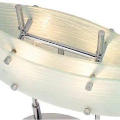 Possini Euro Design Charles Street Modern Desk Lamp 23" High Chrome Satin Nickel Frosted Slump Glass Shade For Bedroom Living Room Bedside Nightstand -Target Lighting Store GUEST 416f8283 104f 459b 9f62 8f9214a77362