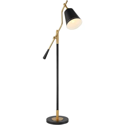 Possini Euro Design Modern Pharmacy Floor Lamp 54" Tall Matte Black Warm Gold Adjustable Metal Shade for Living Room Reading House Possini Euro Design Modern Pharmacy Floor Lamp 54" Tall Matte Black Warm Gold Adjustable Metal Shade For Living Room Reading House -Target Lighting Store GUEST 4335ad53 a63c 46ae 8708 a3dbcc88ea94