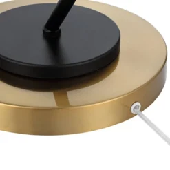 Possini Euro Design Tarrah Mid Century Modern 63" Tall Chairside Arc Floor Lamp Gold Black Metal Clear Glass Shade For Living Room House -Target Lighting Store GUEST 441dc8a5 e7ca 4398 81a5 cbe22148ad8b