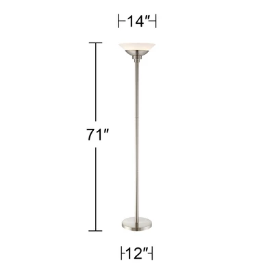 Possini Euro Design Metro Modern Torchiere Floor Lamp 71" Tall Brushed Nickel Frosted White Acrylic Shade for Living Room Reading Bedroom Office House Possini Euro Design Metro Modern Torchiere Floor Lamp 71" Tall Brushed Nickel Frosted White Acrylic Shade For Living Room Reading Bedroom Office House -Target Lighting Store GUEST 4f3fc5e2 f026 46ca 87c6 c900ff124dd0