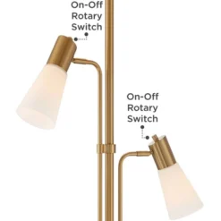 Possini Euro Design Modern Torchiere Floor Lamp With Side Lights 71" Tall Warm Gold Frosted Glass Shade For Living Room House -Target Lighting Store GUEST 4fa5cb87 4588 49e9 97a6 93a83868711e