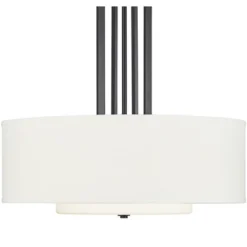 Possini Euro Design Sundry Semi Gloss Black Drum Pendant Chandelier 24" Wide Modern Double Shade 4-Light Fixture For Dining Room Foyer Kitchen Island -Target Lighting Store GUEST 52fd8ca0 abd5 4f7d 82a5 a77989eb47f4