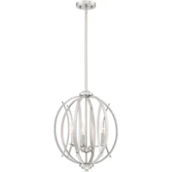 Possini Euro Design Spherical Brushed Nickel Pendant Chandelier 16" Wide Modern Orb 3-Light Fixture For Dining Room House Foyer Kitchen Island Bedroom -Target Lighting Store GUEST 53981008 6d8c 439b 9840 62ab4917ae62