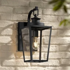 Possini Euro Design Ackerly Modern Outdoor Wall Light Fixture Textured Black 17 1/4" Clear Glass For Post Exterior Barn Deck House Porch Yard Patio -Target Lighting Store GUEST 540f7a5d 5d74 470c be1d 0e59a38ecbbd